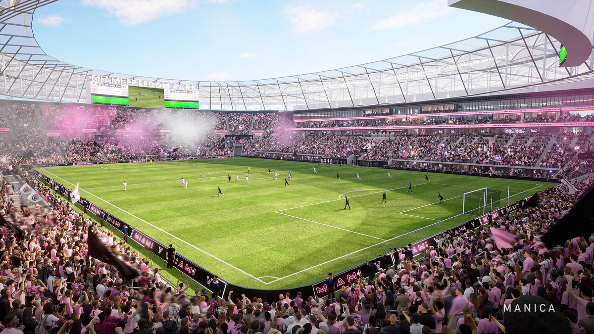 Interior del nuevo estadio donde comenzará a jugar el Inter Miami a partir de la temporada 2026.