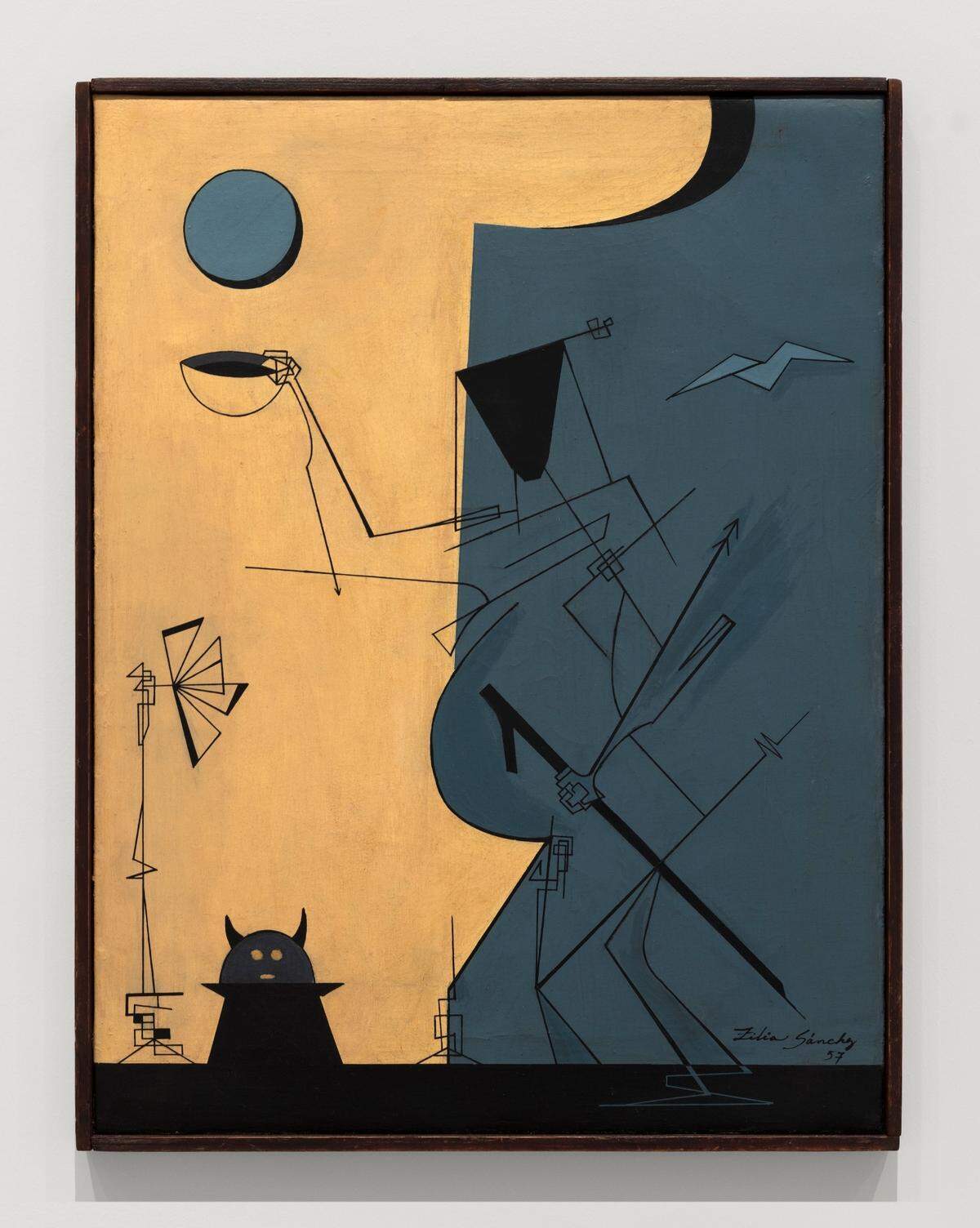 “Sin título”, de la serie “Afrocubanos”, 1957, acrílico sobre lienzo. Colección de Pedro Tartak y Marie Lynn Arrieta.