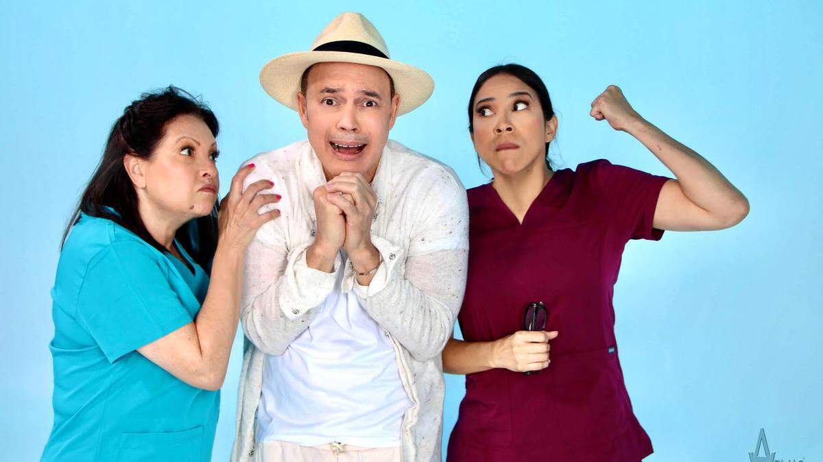 Beatriz Valdés, Alexis Valdés y Yuliet Cruz en la comedia “Si te mueres, te mato”.