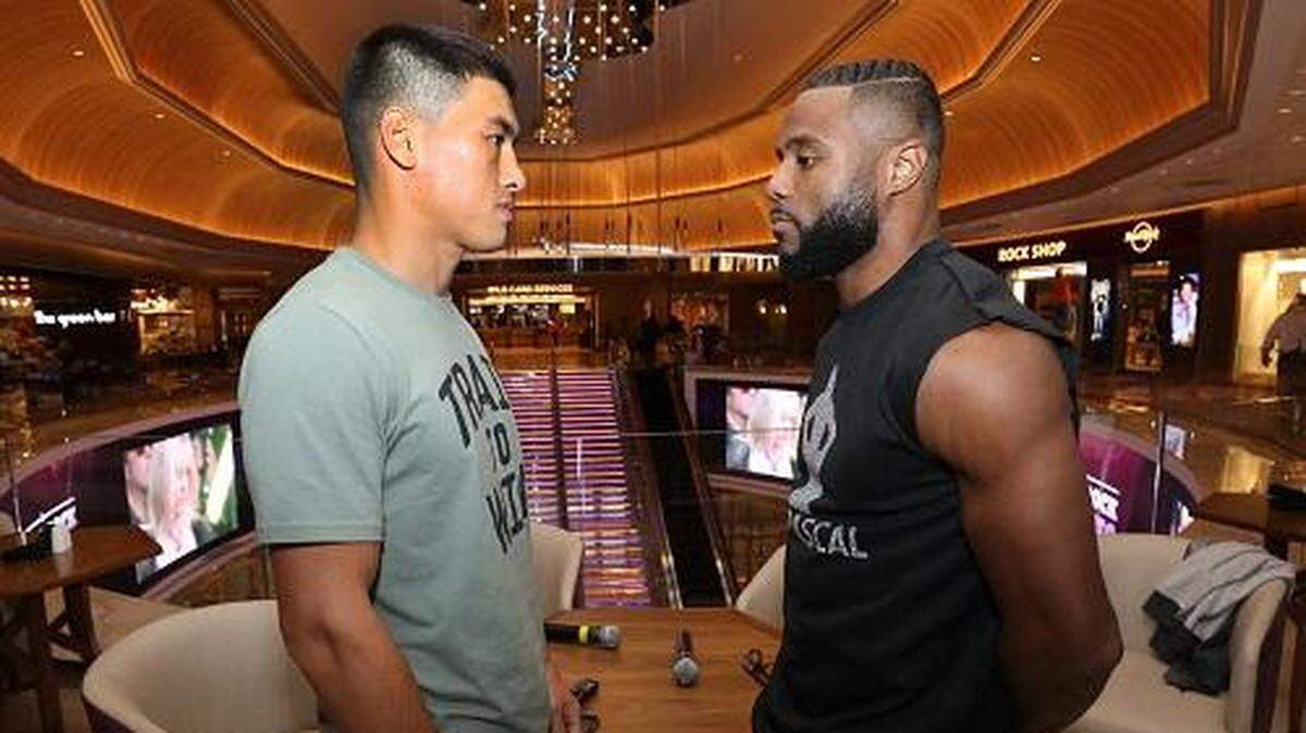 DMITRY BIVOL y Jean Pascal (der.) en un cara en Atlantic City.