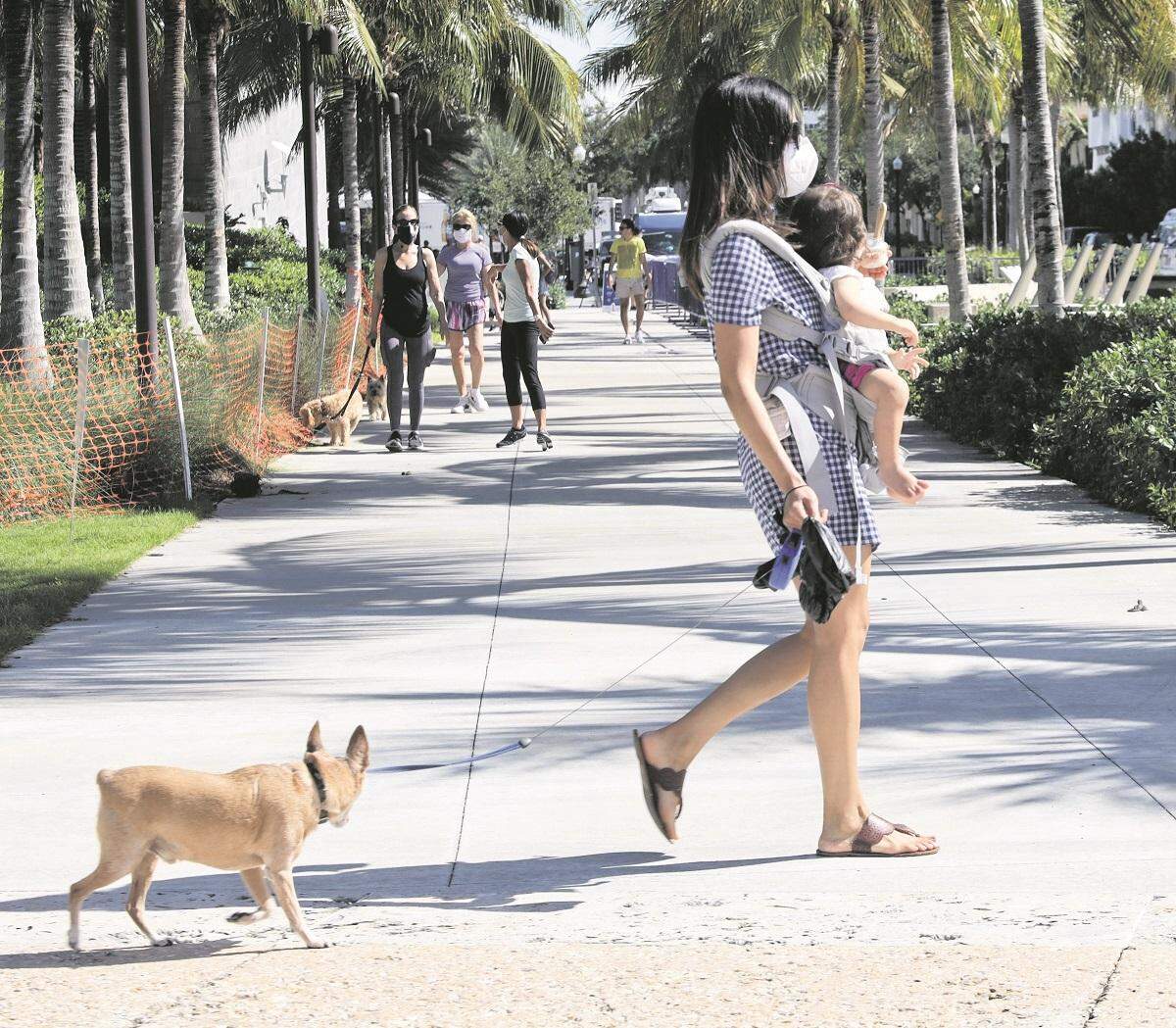 En el Parque South Pointe de Miami Beach se respira brisa marina.