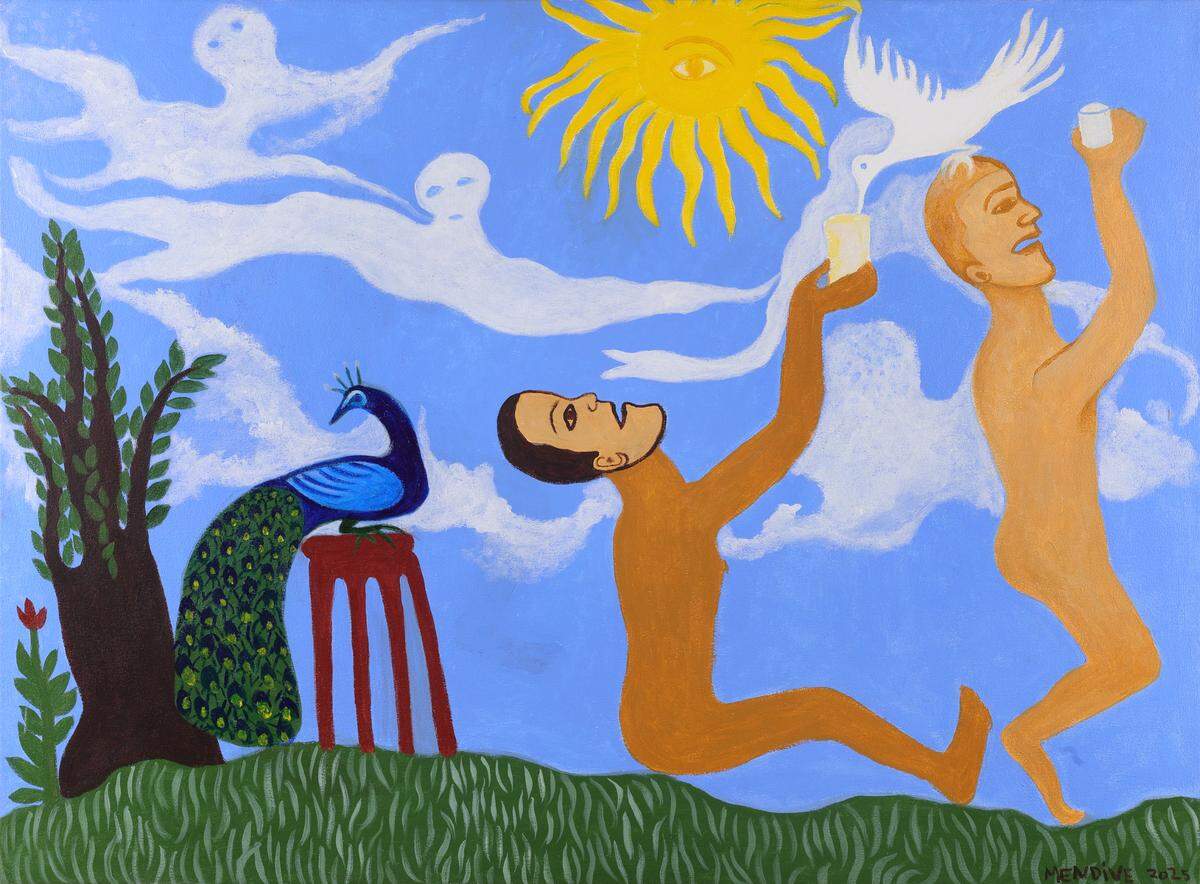 ‘Evocación’, 2025, acrílico sobre lienzo, 30 x 40 pulgadas.