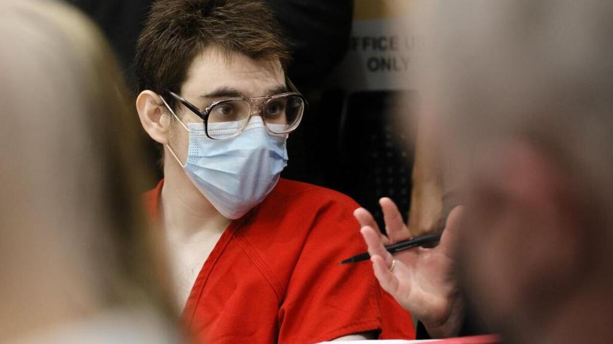Nikolas Cruz durante una audiencia en el juzgado del condado de Broward en Fort Lauderdale el miércoles 29 de marzo de 2022.Amy Beth Bennett/South Florida Sun-Sentinel vía AP