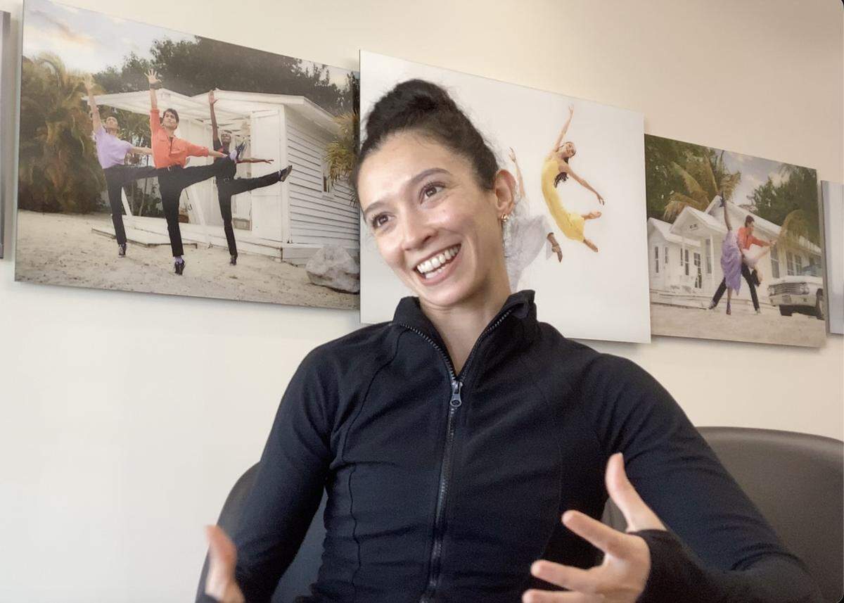 Macarena Giménez, durante nuestra conversación —entre ensayos— en la sede de Miami City Ballet en Miami Beach. 