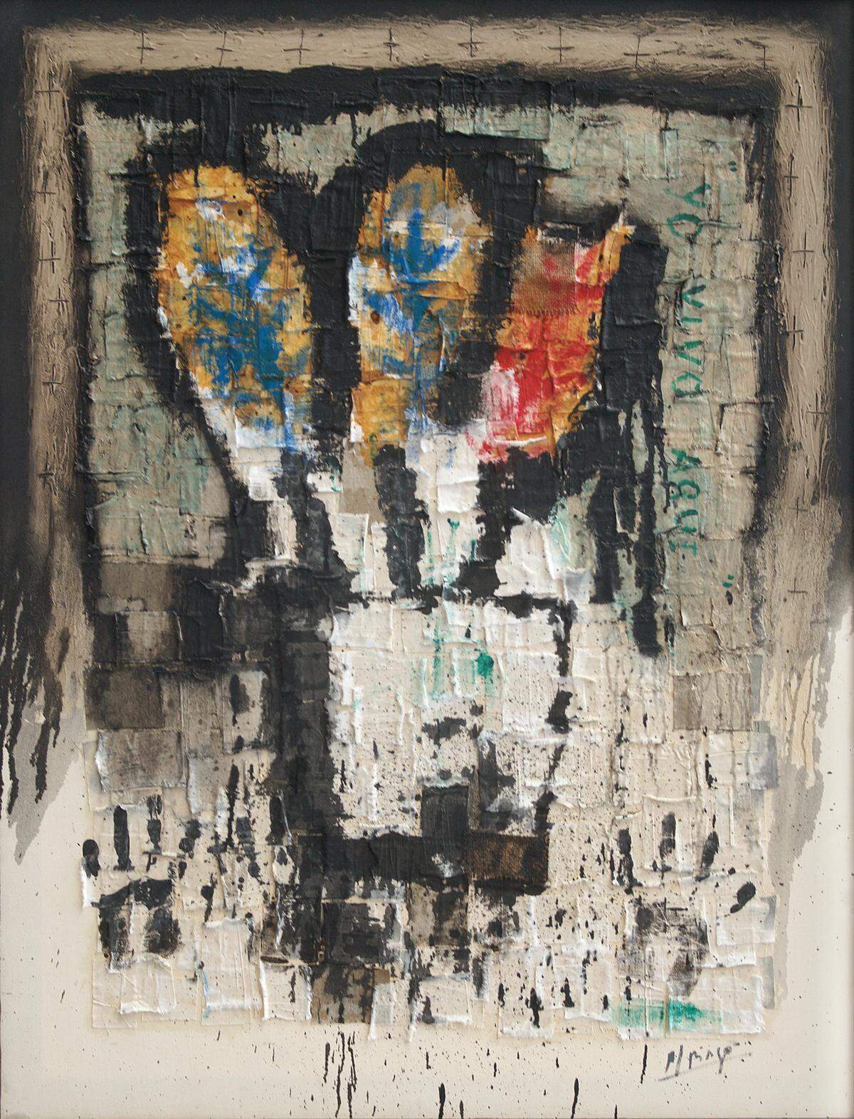 De la serie ‘Yo tengo mi historia (From the Series: I Have My History)’, 2003, medio mixto sobre madera, 34 x 22 5/16 pulgadas.