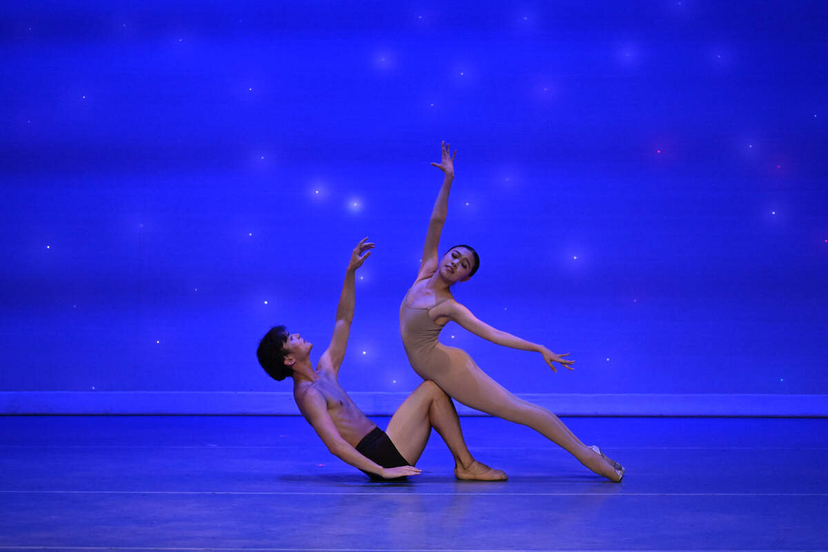 Indira Mayrani y Yoichi Habaguchi en “La Traviata pas de deux”, coreografía de Vladimir Issaev.