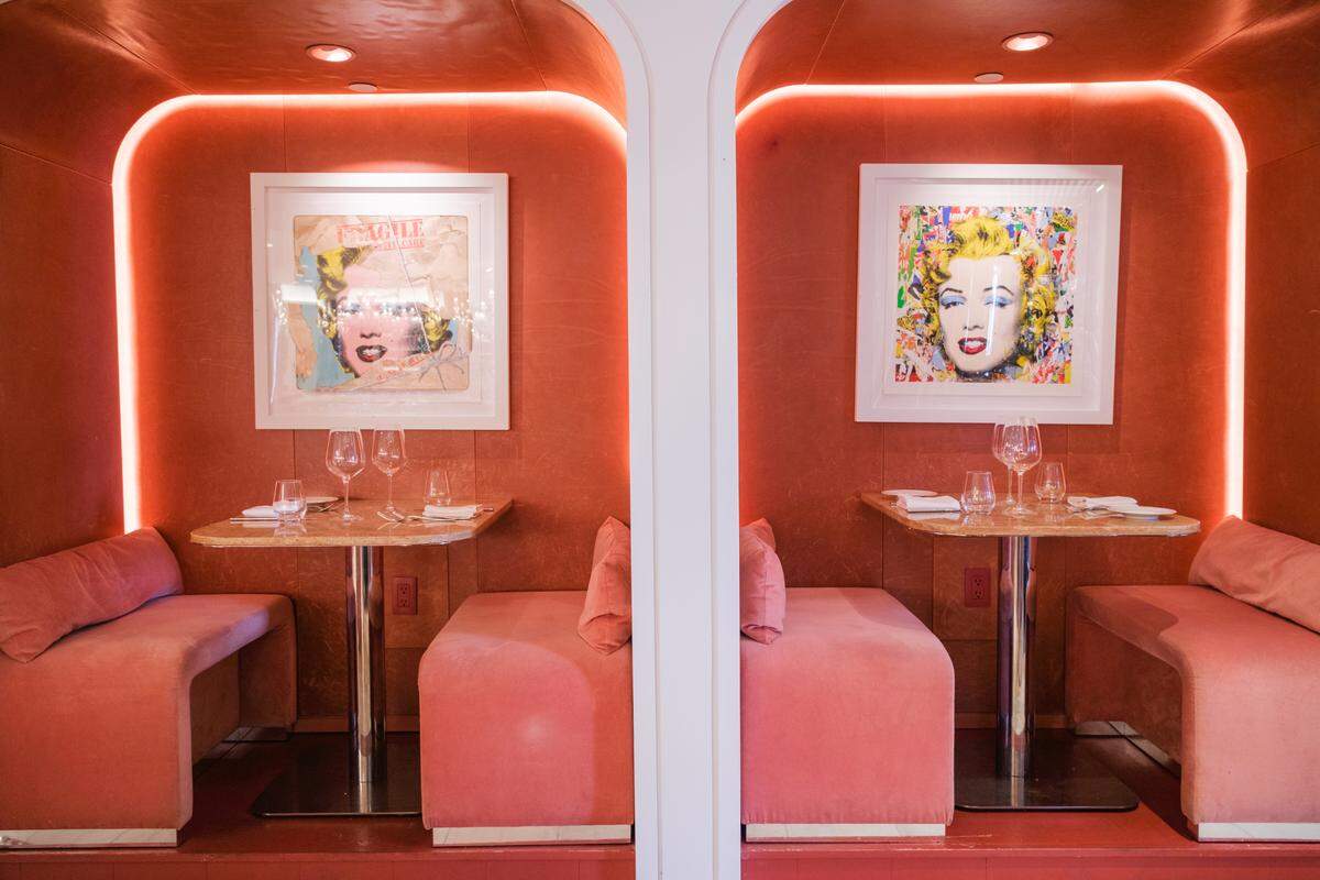 La decoración en el restaurante Sofía en el Design District de Miami