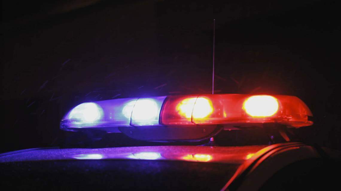 Lights of a police car