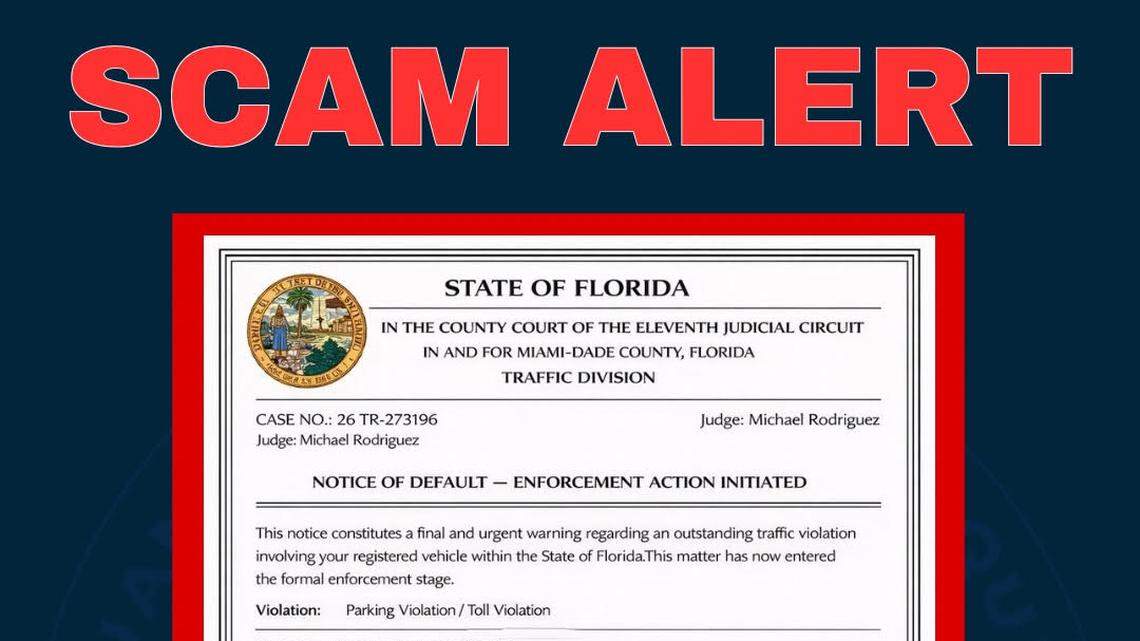 Algunos mensajes de texto se envían alertando que se trata de una notificación final de una presunta “violación de tráfico”.