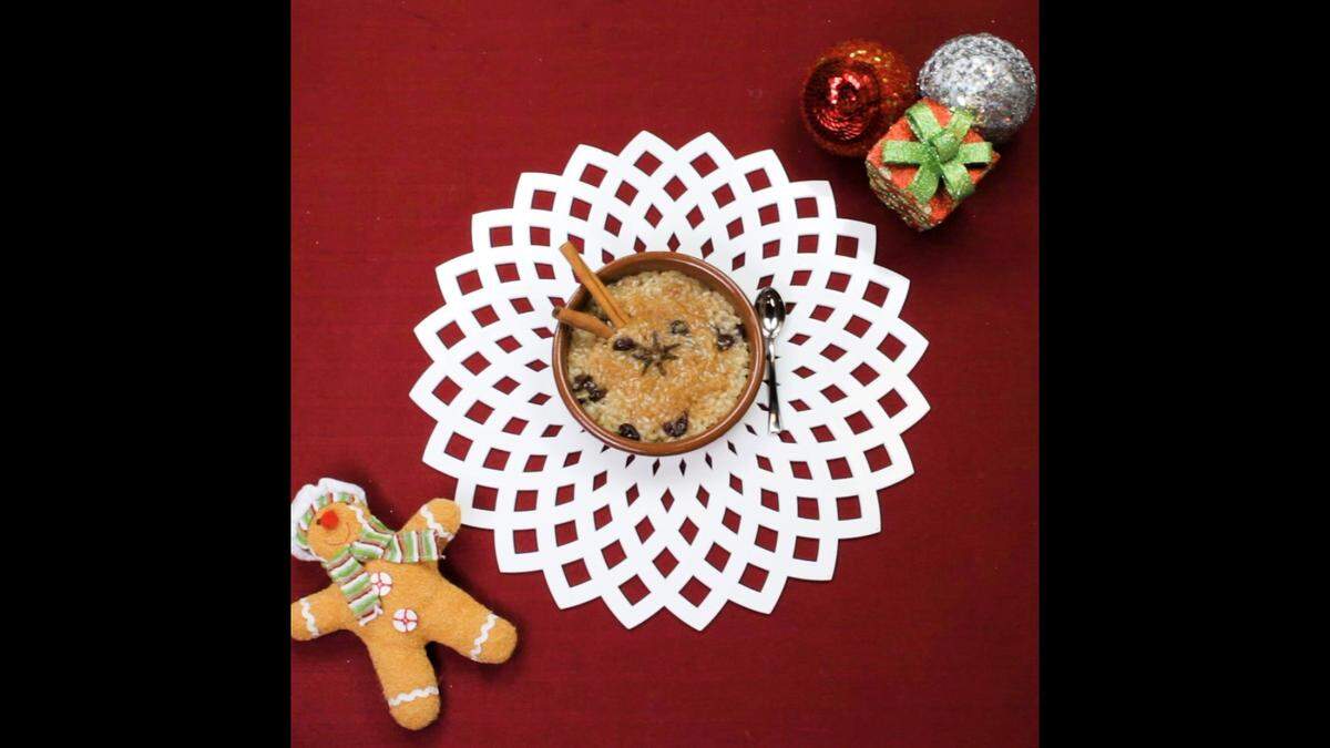 Arroz con dulce, típico de la Navidad puertorriqueña.