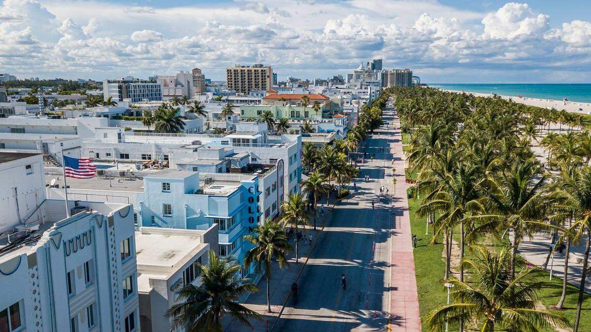 Miami Beach’s Ocean Drive in May 2020.