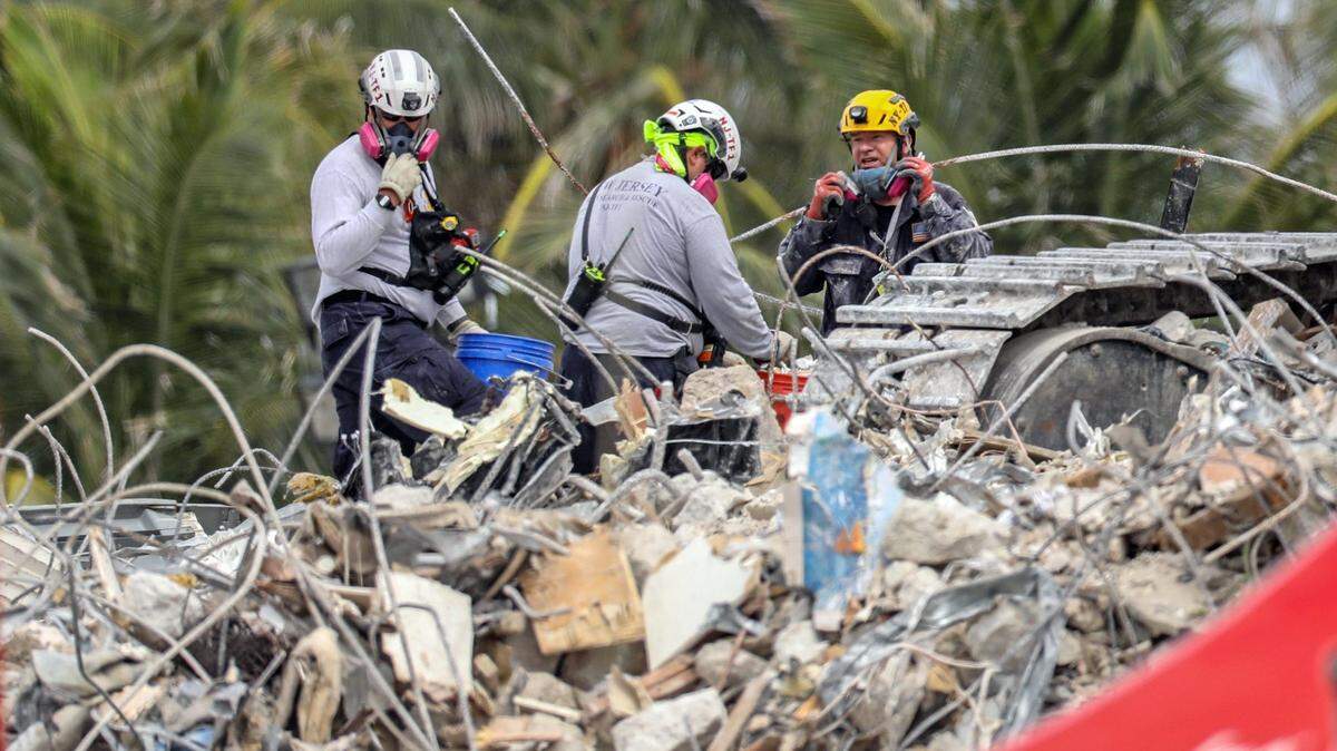 Rescue and recovery teams worked around the clock at the site of Champlain Towers South catastrophe.