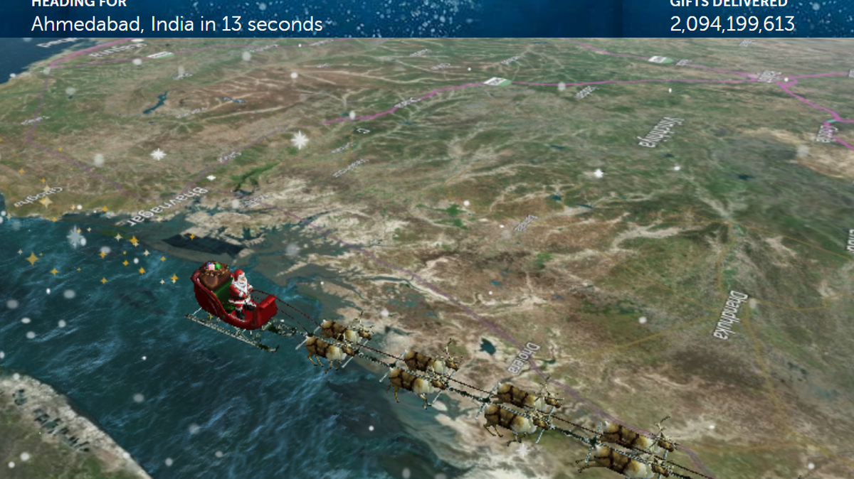Imagen tomada del video de Norad.