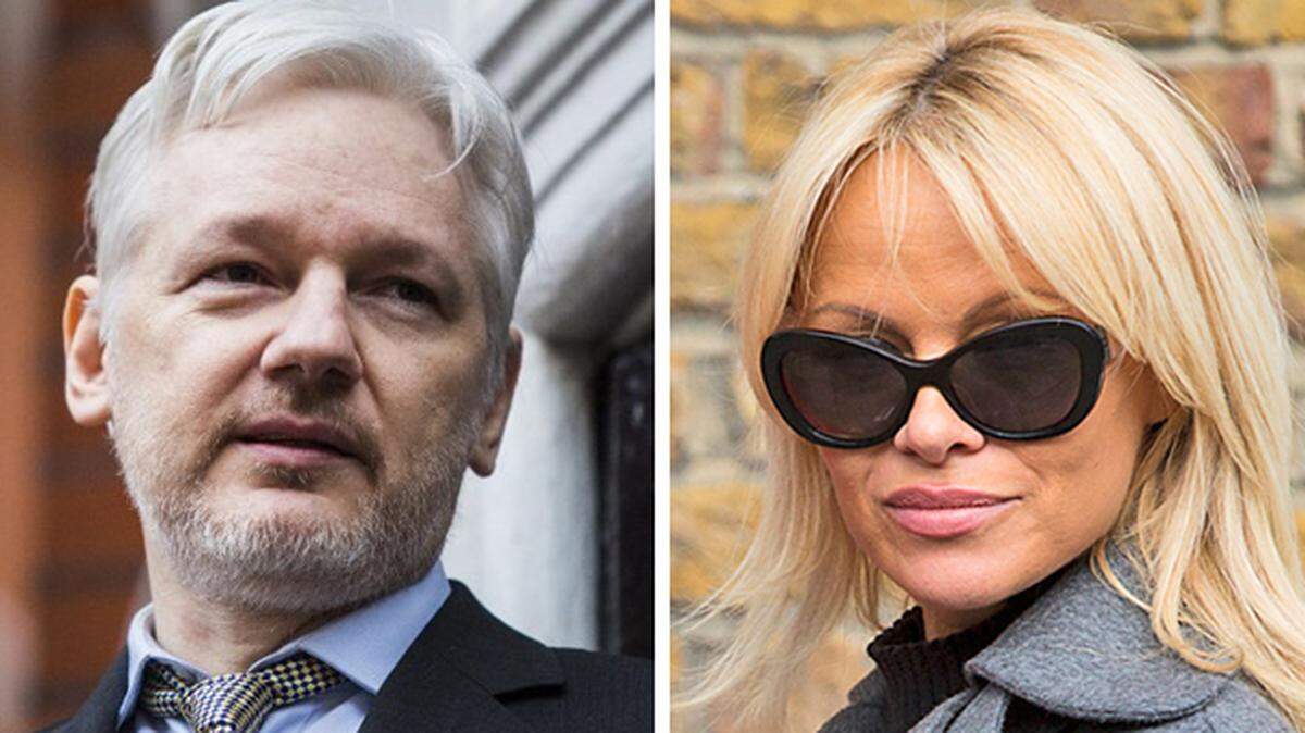Julian Assange, Pamela Anderson.