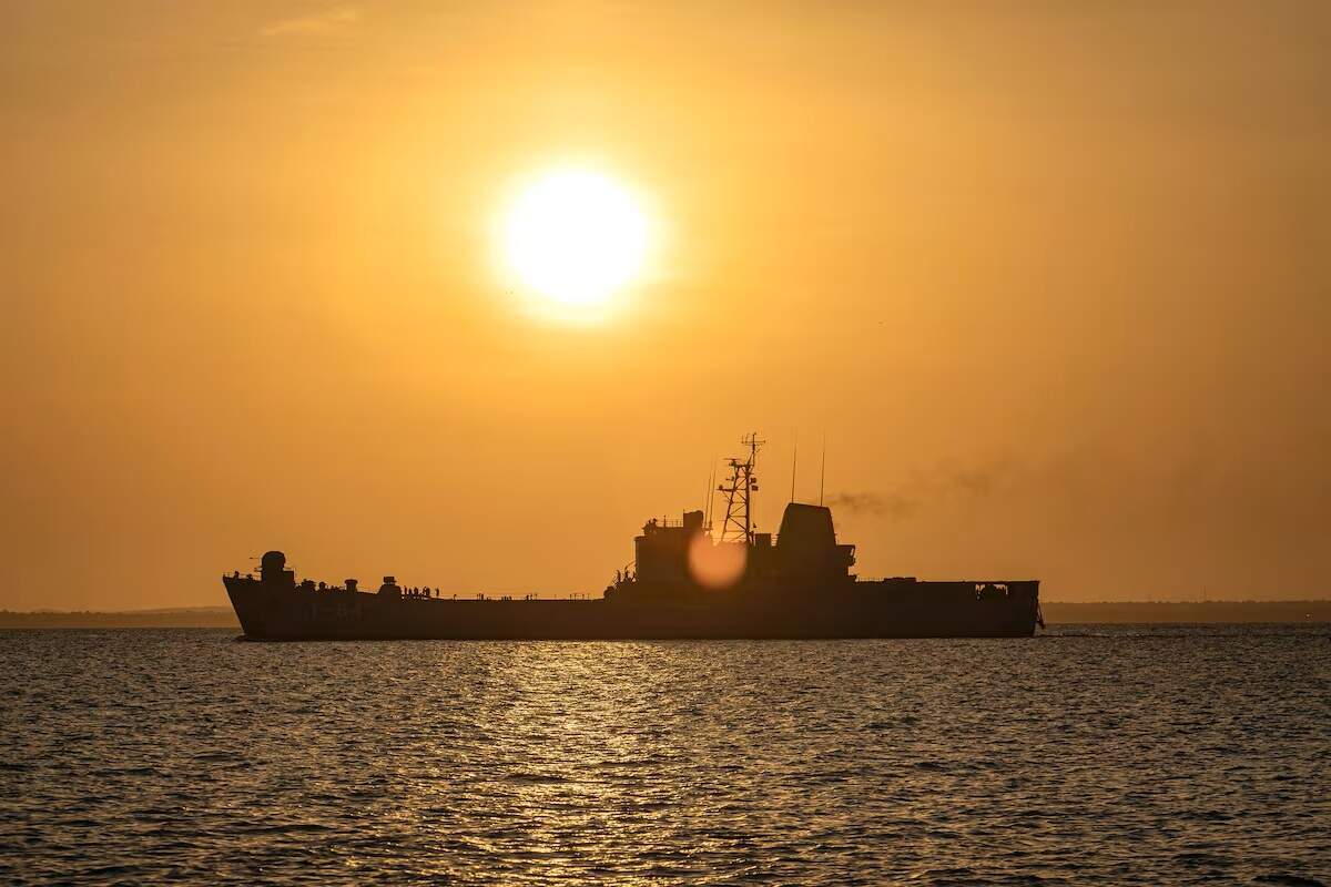 Buque naval en Maracaibo (Venezuela) el 17 de diciembre.