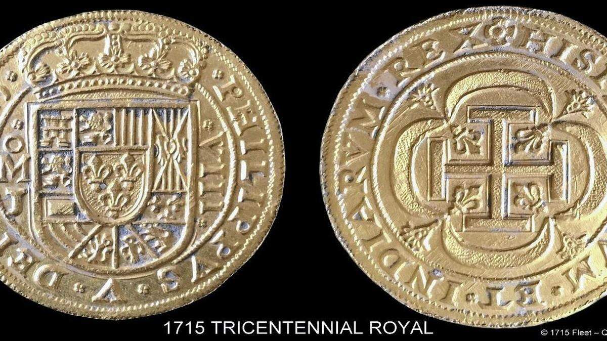 Dice que los artículos recuperados incluyen 51 monedas de oro y 12 metros (40 pies) de cadenas de oro finamente labrada. Además hay una moneda rara llamada real que estaba destinada al rey de España.