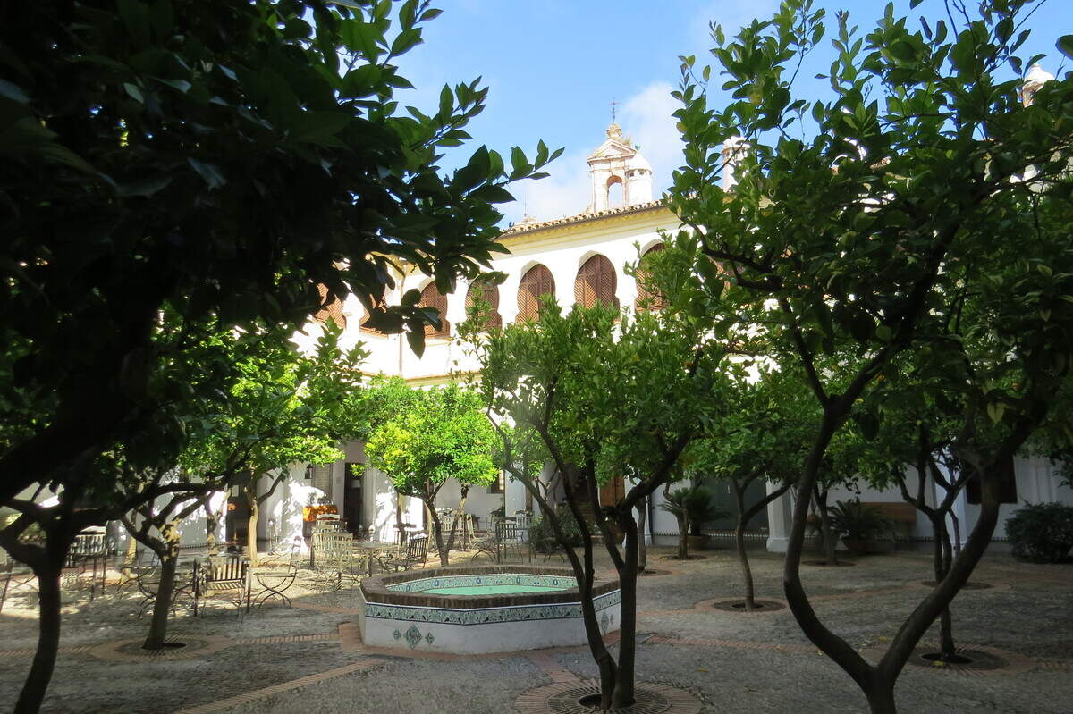 La popular fuente en el centro de Guadalupe.