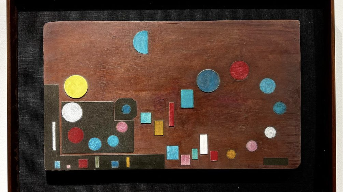 ‘Untitled’, 1958, Loló Soldevilla (1901-1971), medio mixto sobre madera, 11.50 x 19.75 pulgadas.