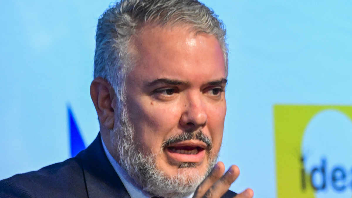 El expresidente de Colombia, Iván Duque, participa en el foro “Dialogo Presidencial”, en el Wolfson Campus del Miami Dade College, el martes 7 de noviembre de 2023.