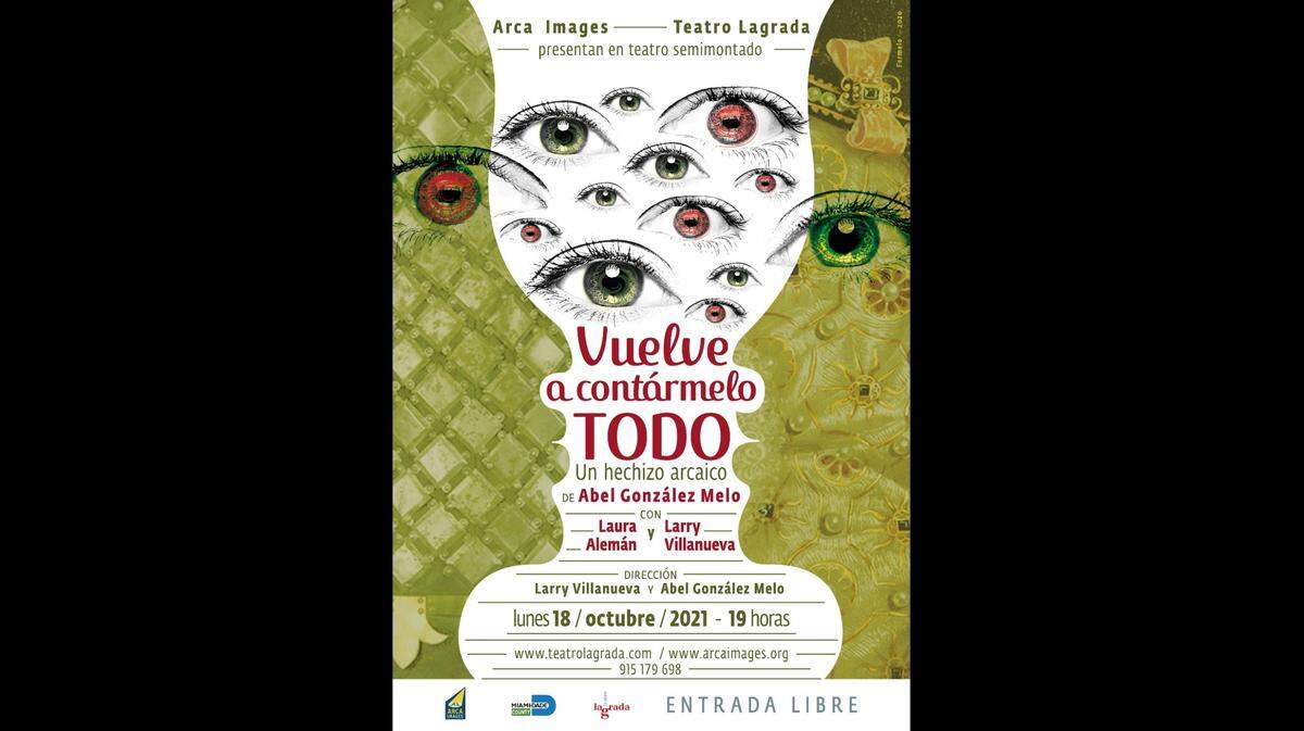 Póster de la presentación en Madrid de “Vuelve a Contármelo Todo” de Abel González Melo.