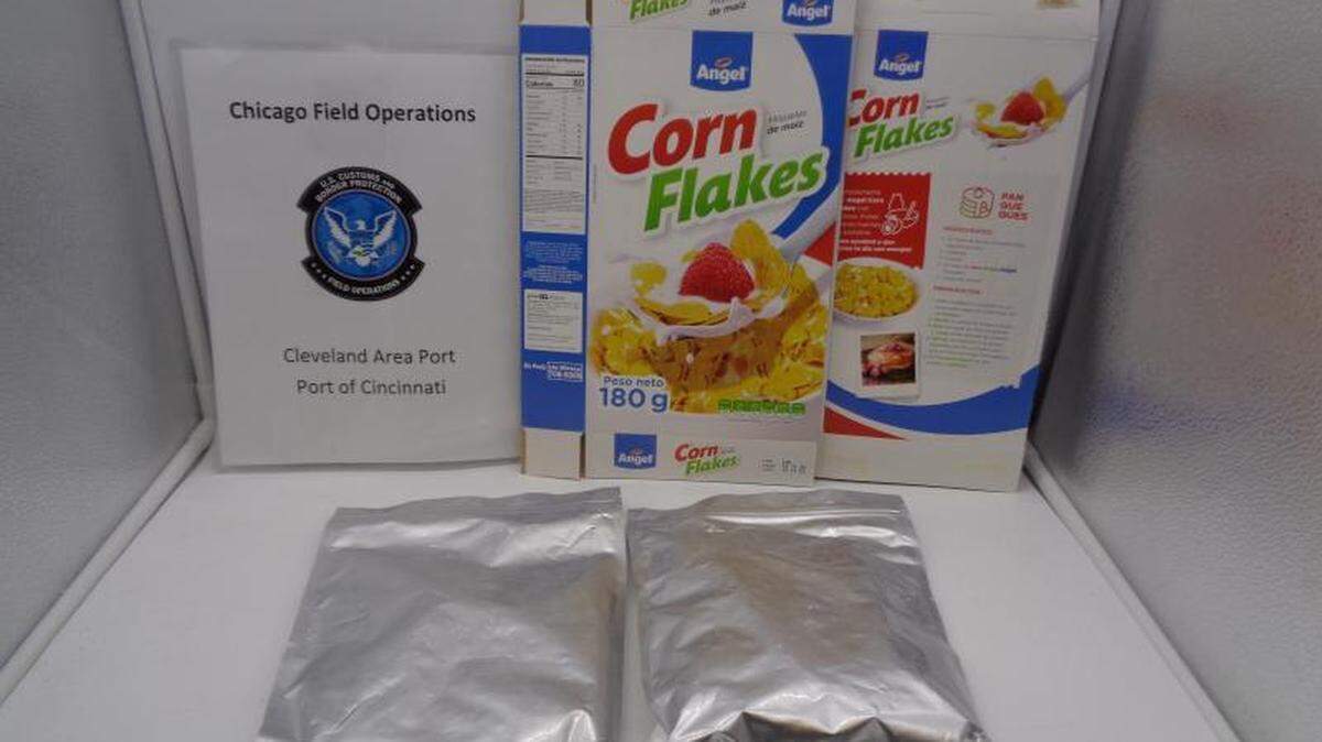 Así venía camuflajeada la cocaína proveniente de Perú en cajas de cereal e interceptada por agentes de Aduanas en Cincinnati, Ohio.