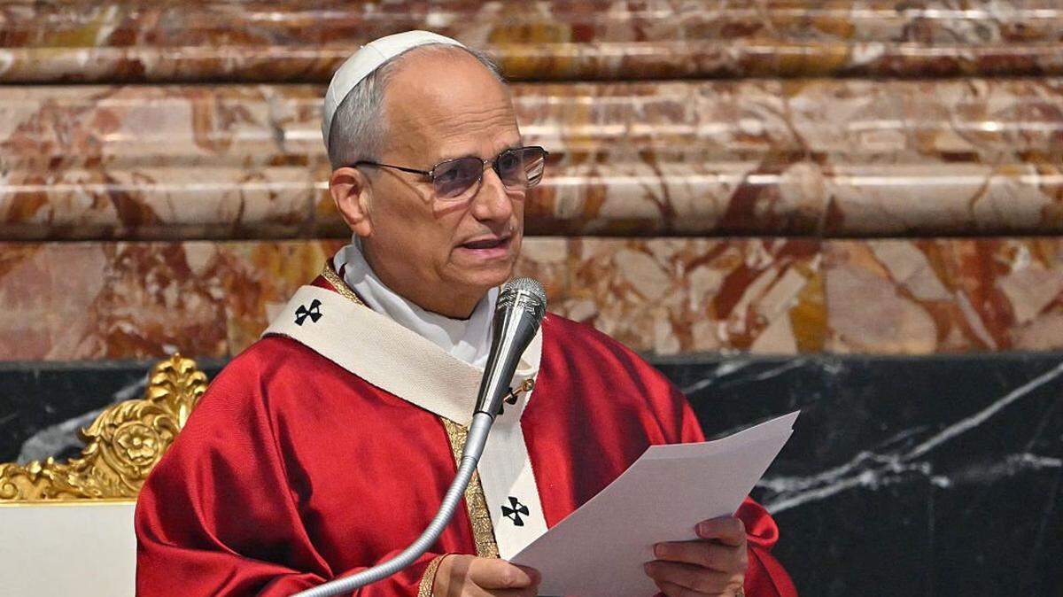 Pope Leo XIV leads a mass in suffrage for the late Pope Francis and for the deceased cardinals and bishops in St Peter's basilica in The Vatican on November 3, 2025. (Photo by Andreas SOLARO / AFP) (Photo by ANDREAS SOLARO/AFP via Getty Images)
