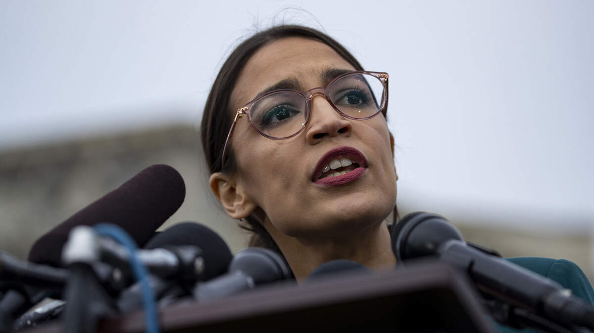 La congresista demócrata Alexandria Ocasio-Cortez en una conferencia de prensa en el Capitolio de Washington el 7 de febrero del 2019.