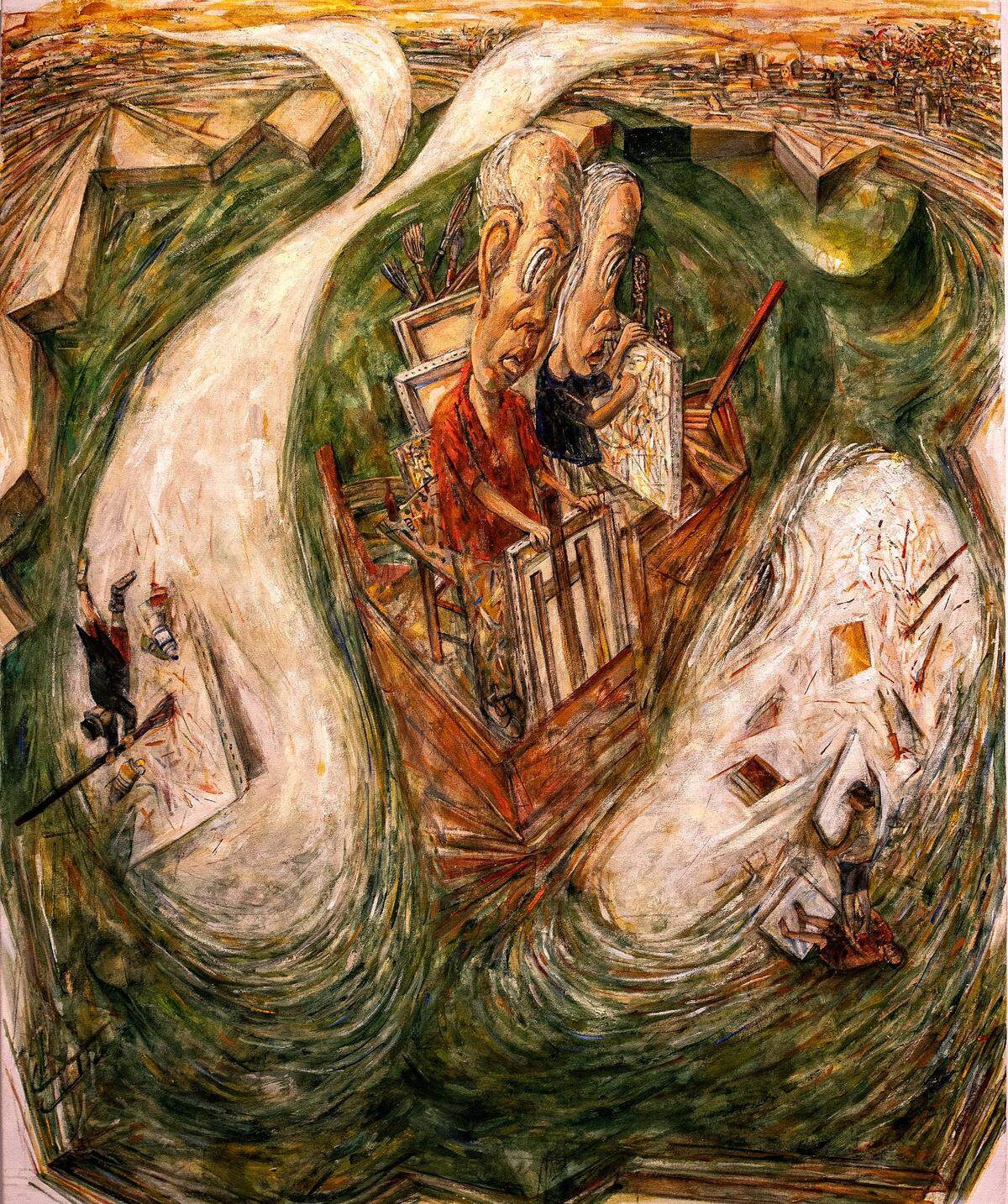 “Moby Dick”, 2020, óleo sobre lienzo, 66 x 56 pulgadas.