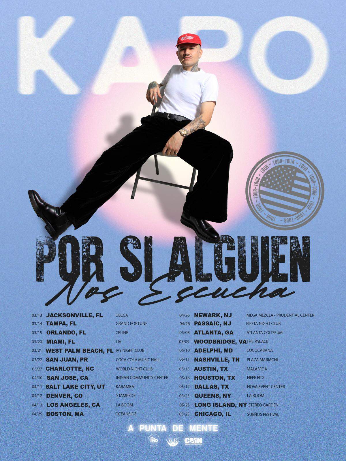 Kapo inicia su primera gira por Estados Unidos la cual tiene parada en Miami