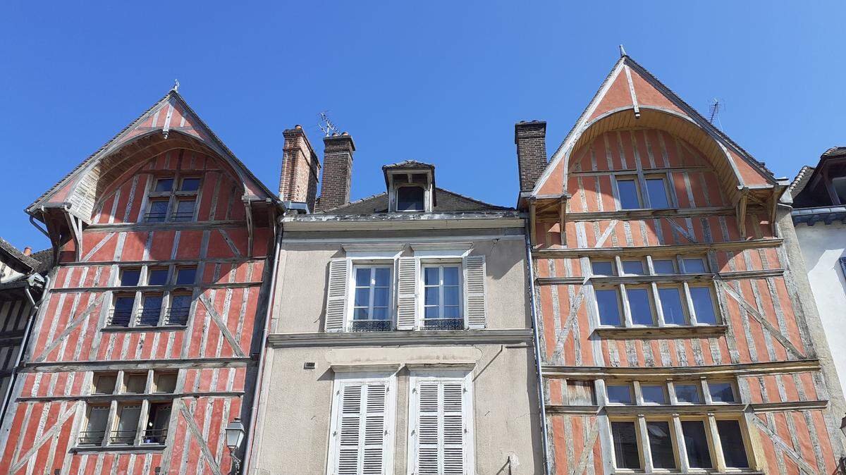 Casas típicas de Troyes.