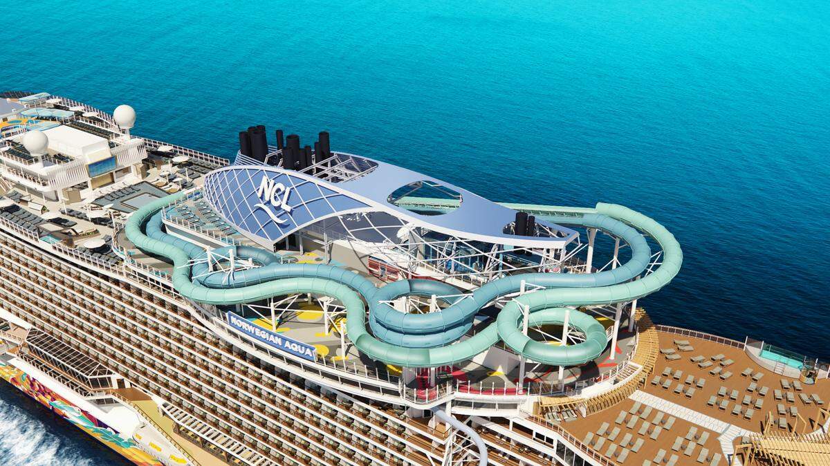 El Norwegian Aqua estrenará lo que según la compañía es la primera montaña rusa y tobogán híbrido del mundo, Aqua Slidecoaster.