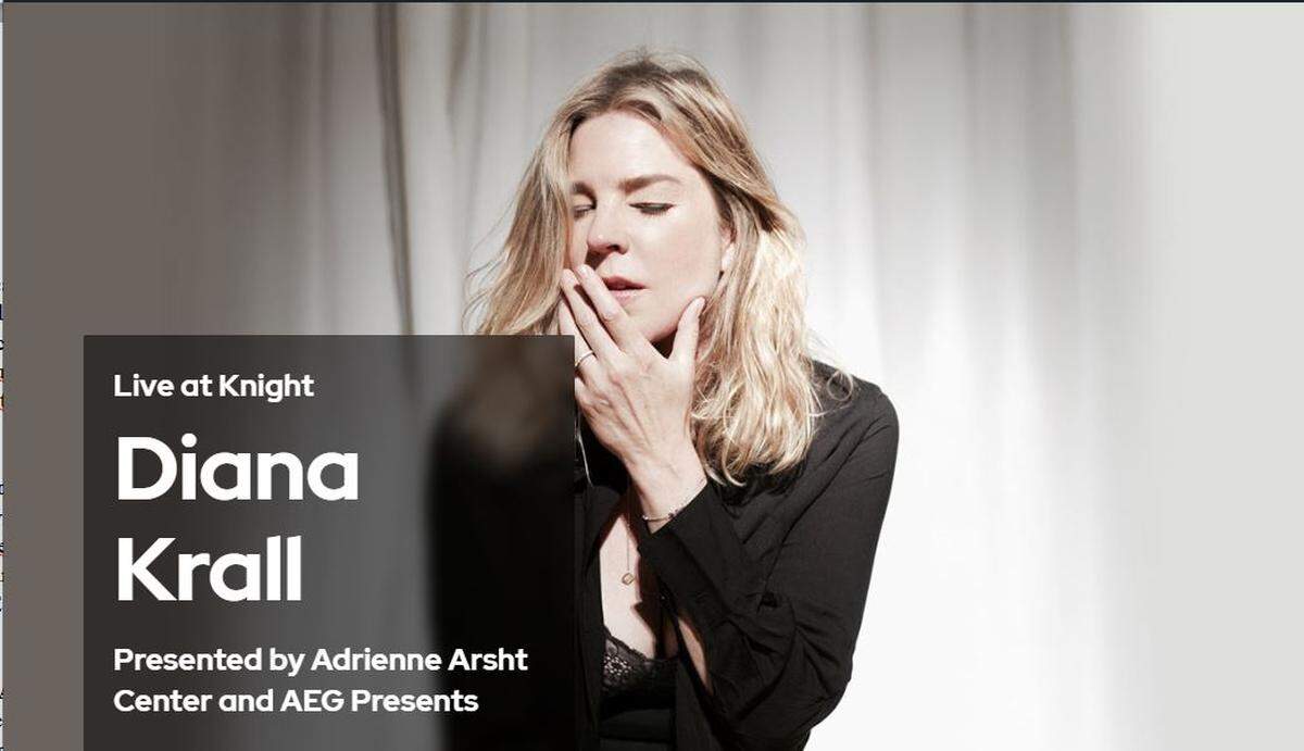 Diana Krall, jazz en el Arsht Center.