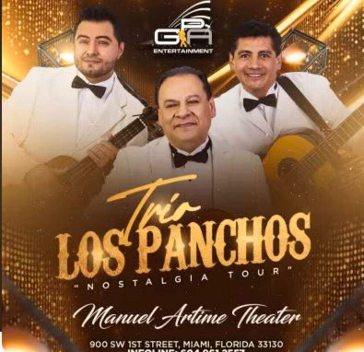 Trío los Panchos “Nostalgia Tour” en el Manuel Artime Theater.