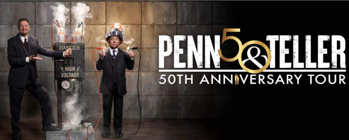 Duo mágico de magos Penn & Teller en el Seminole Hard Rock Hotel & Casino.