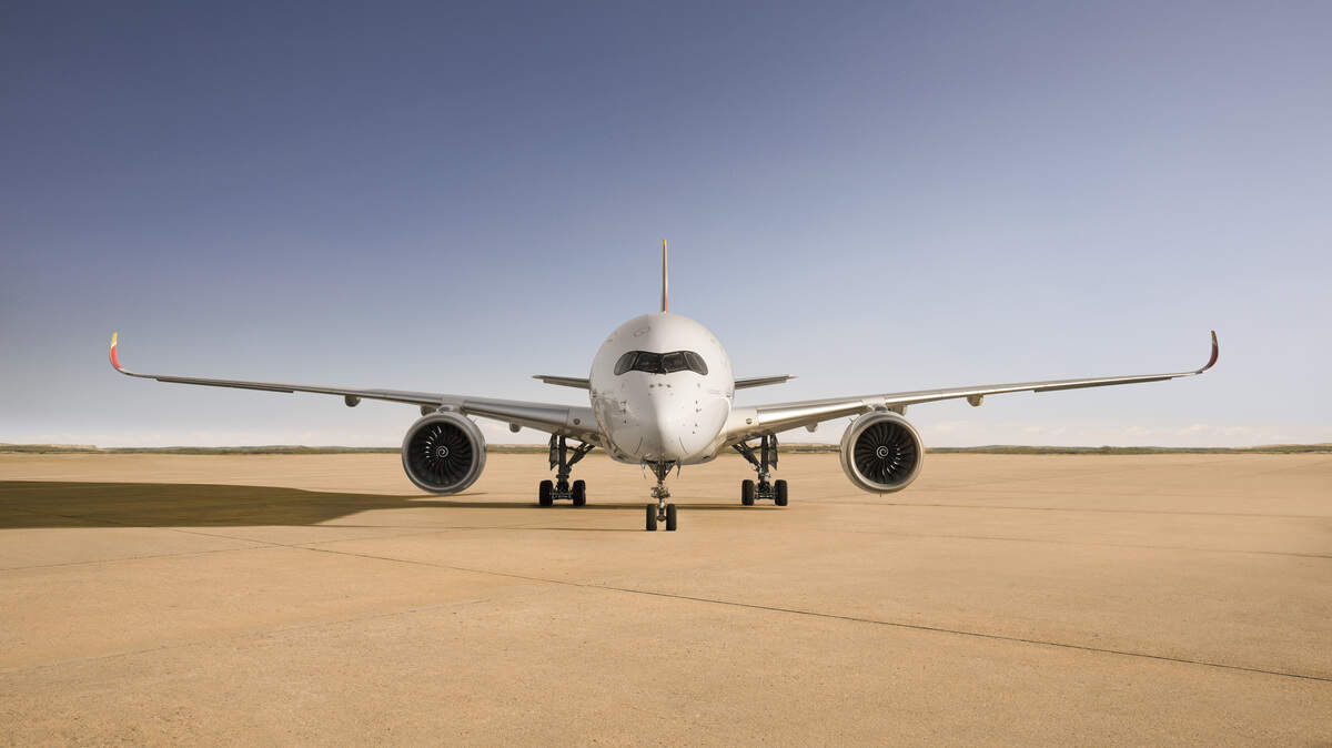 El avión Airbus 350-900 de Iberia, con capacidad para 348 pasajeros.