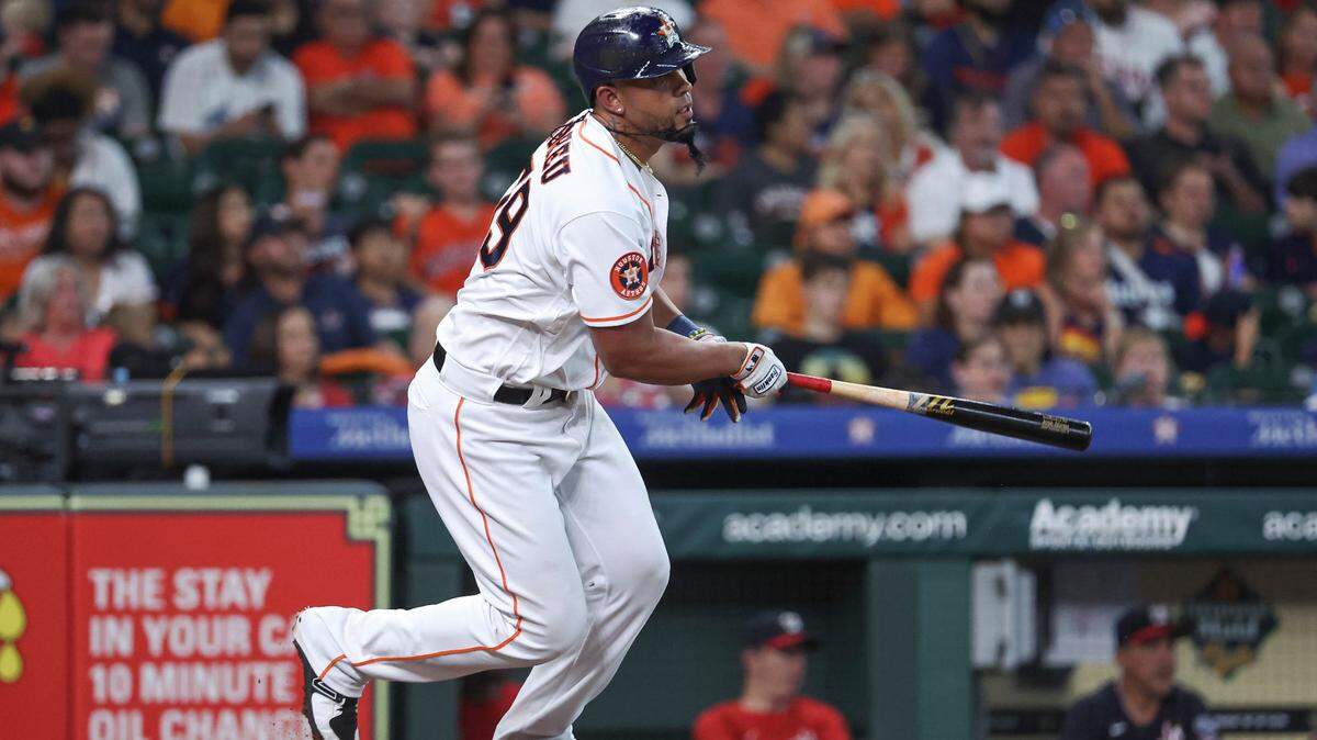 José Abreu pegó dos hits y llegó a 1,501 en su carrera en el triunfo de los Astros 6-1 ante los Nacionales de Washington, en el partido celebrado el 13 de junio de 2023 en Houston.