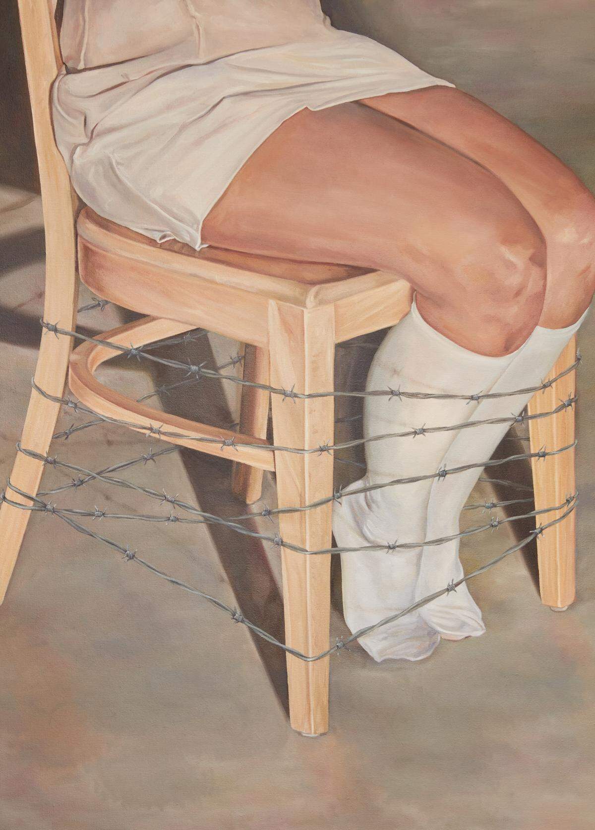 ‘It’s Never Over’, 2023, óleo sobre lino, 46 x 40 pulgadas.