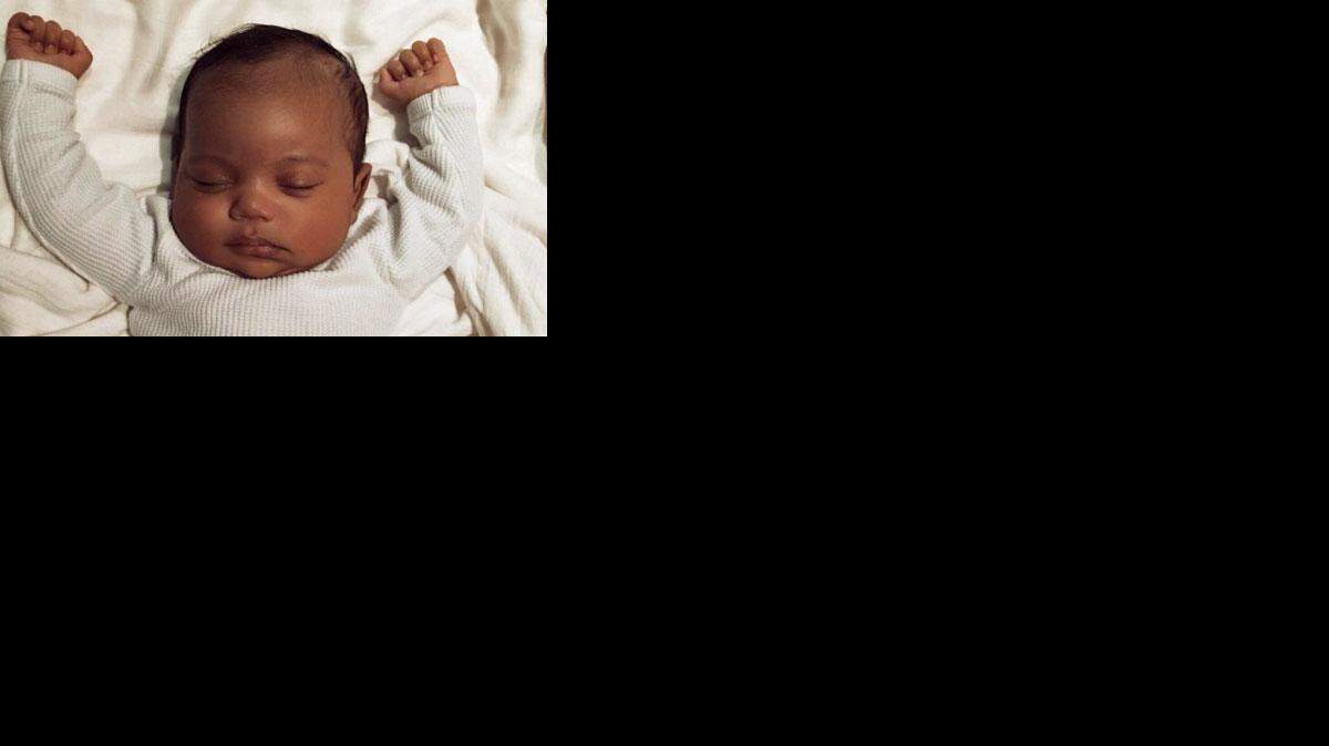 Saint West, de dos meses y medio.