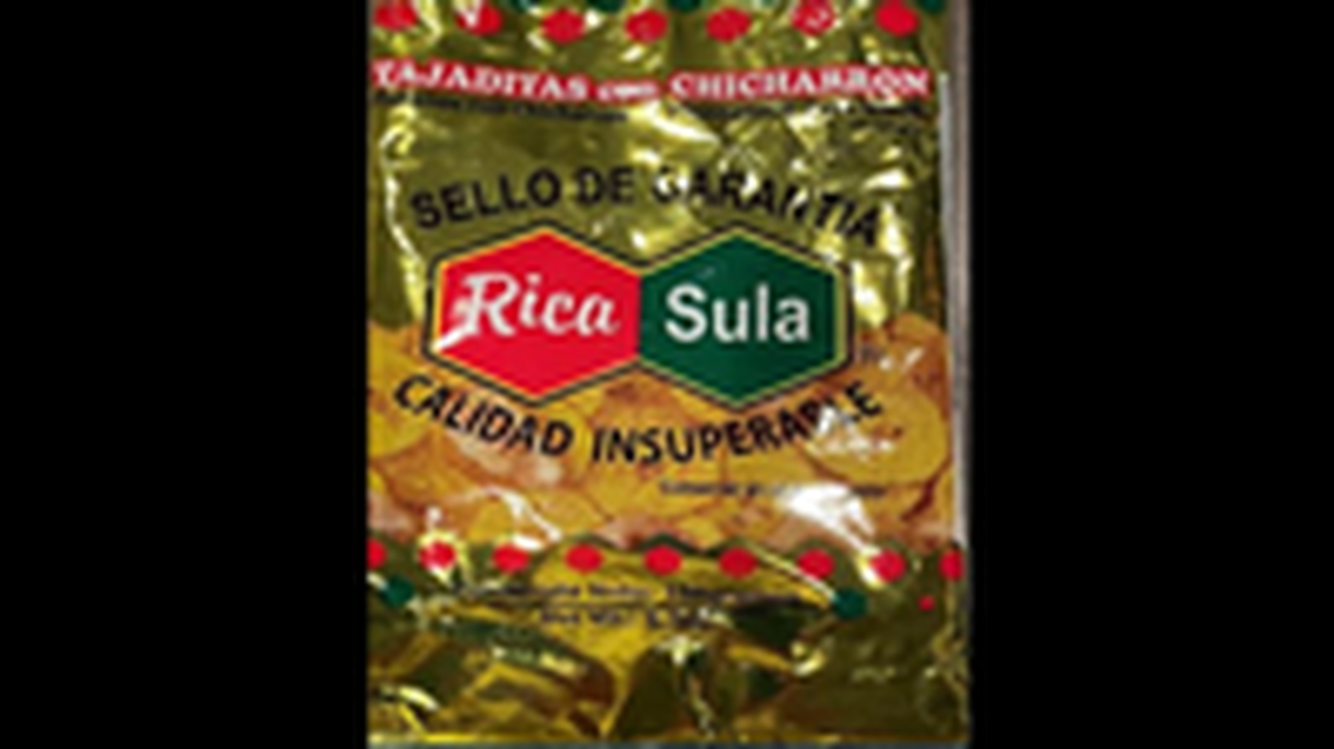 Rica Sula Tajaditas con Chicharrón: plátanos con chicharrones USDA