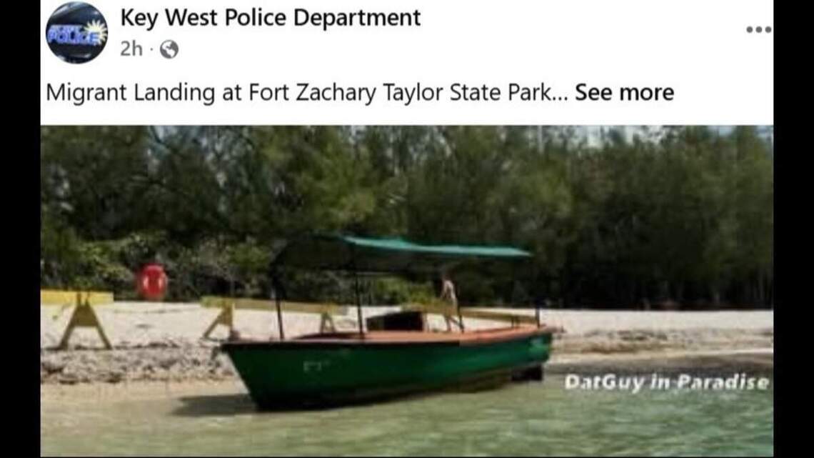 Una embarcación con 10 migrantes llega a un parque estatal de Key West