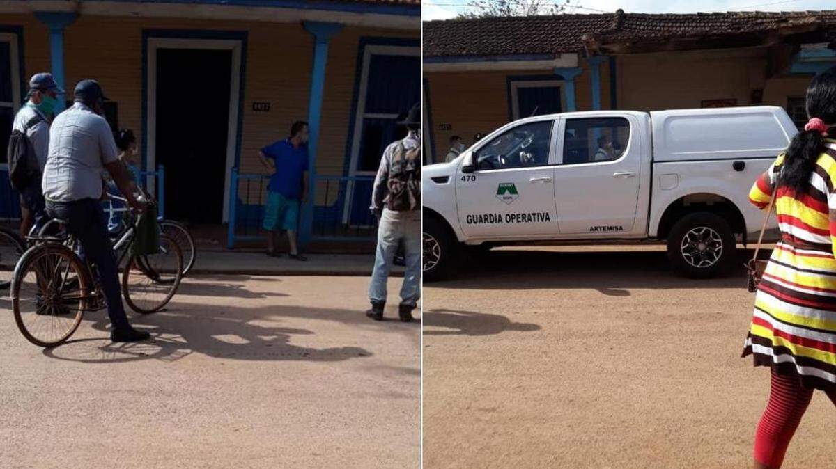 Fotografías de la activista cubana Diasniurka Salcedo Verdecia de la casa donde encontraron el cadáver de una mujer.  