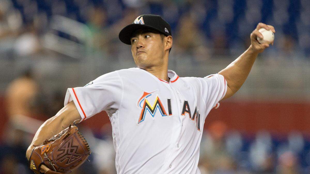Wei-Yin Chen lanzó seis entradas y permitió una carrera a los Diamondbacks, el 27 de junio de 2018 en Miami.