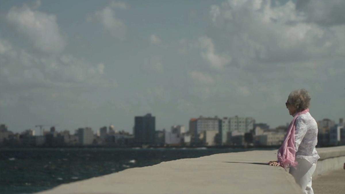 Margarita Alexandre durante la filmación en La Habana del documental sobre su vida.