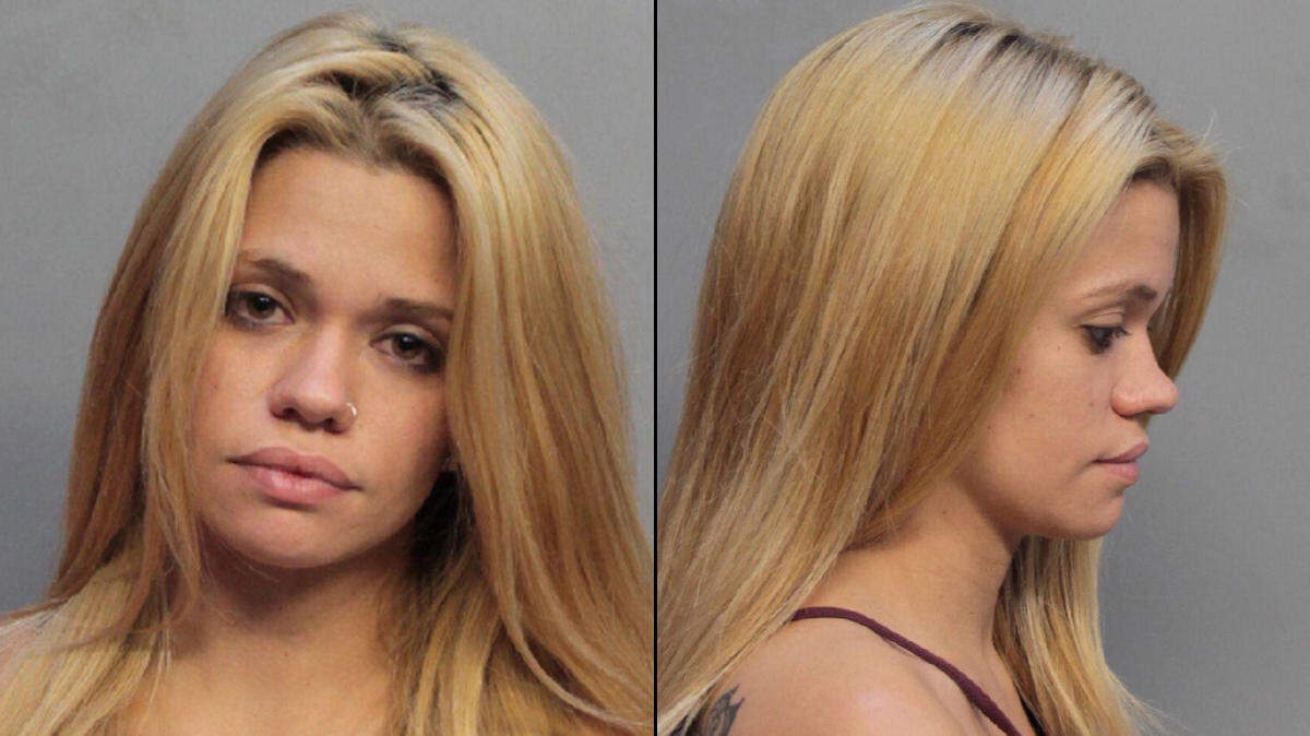 Maydelis Pulido, de 23 años, quien presuntamente atropelló a un anciano en Hialeah mientras conducía un auto robado.