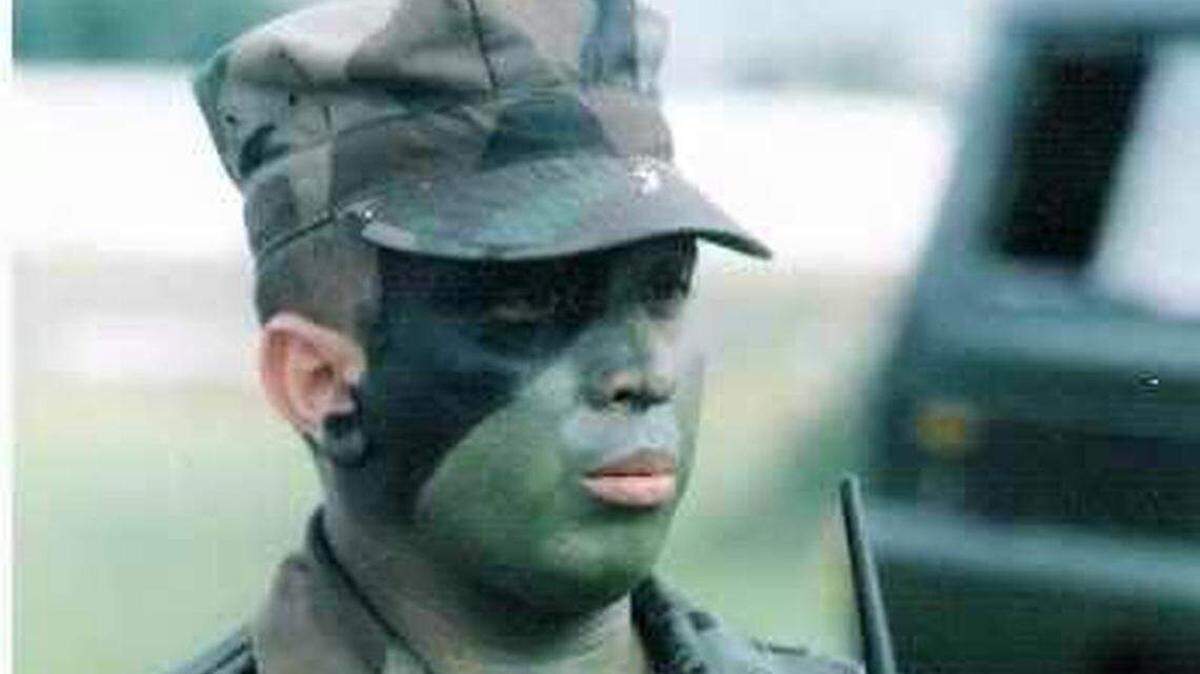 Germán Varela cuando se desempeñaba como oficial activo en Venezuela.