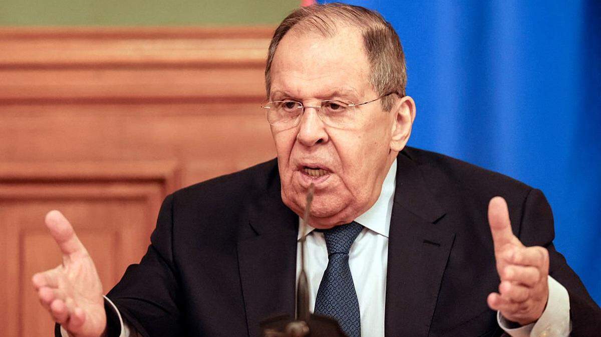 Russian Foreign Minister Sergei Lavrov attends a joint press conference with Bosnian Serb leader following their talks in Moscow on September 9, 2025. (Photo by SERGEI ILNITSKY / POOL / AFP) (Photo by SERGEI ILNITSKY/POOL/AFP via Getty Images)