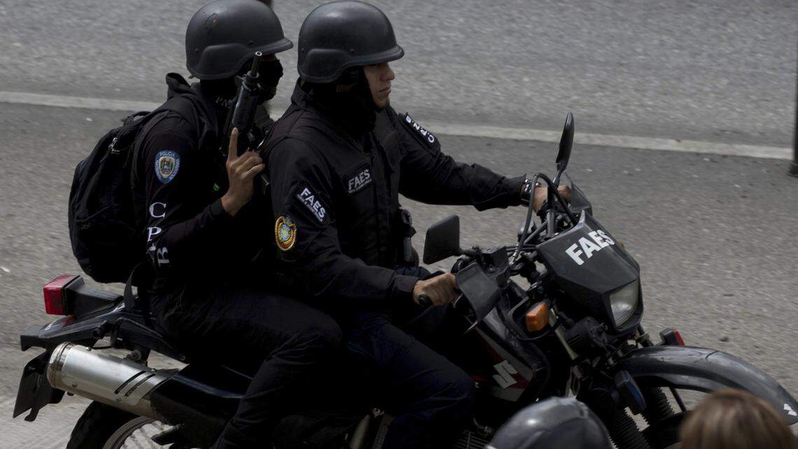 Agentes de las Fuerzas de Acciones Especiales (FAES) de la Policía Nacional Bolivariana. Foto de archivo.