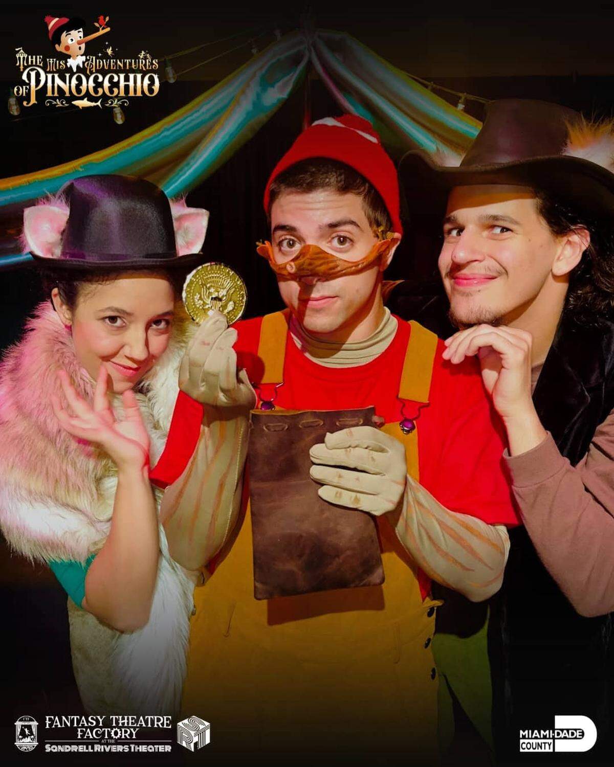 Las desventuras de Pinocho en Fantasy Theatre Factory Inc.