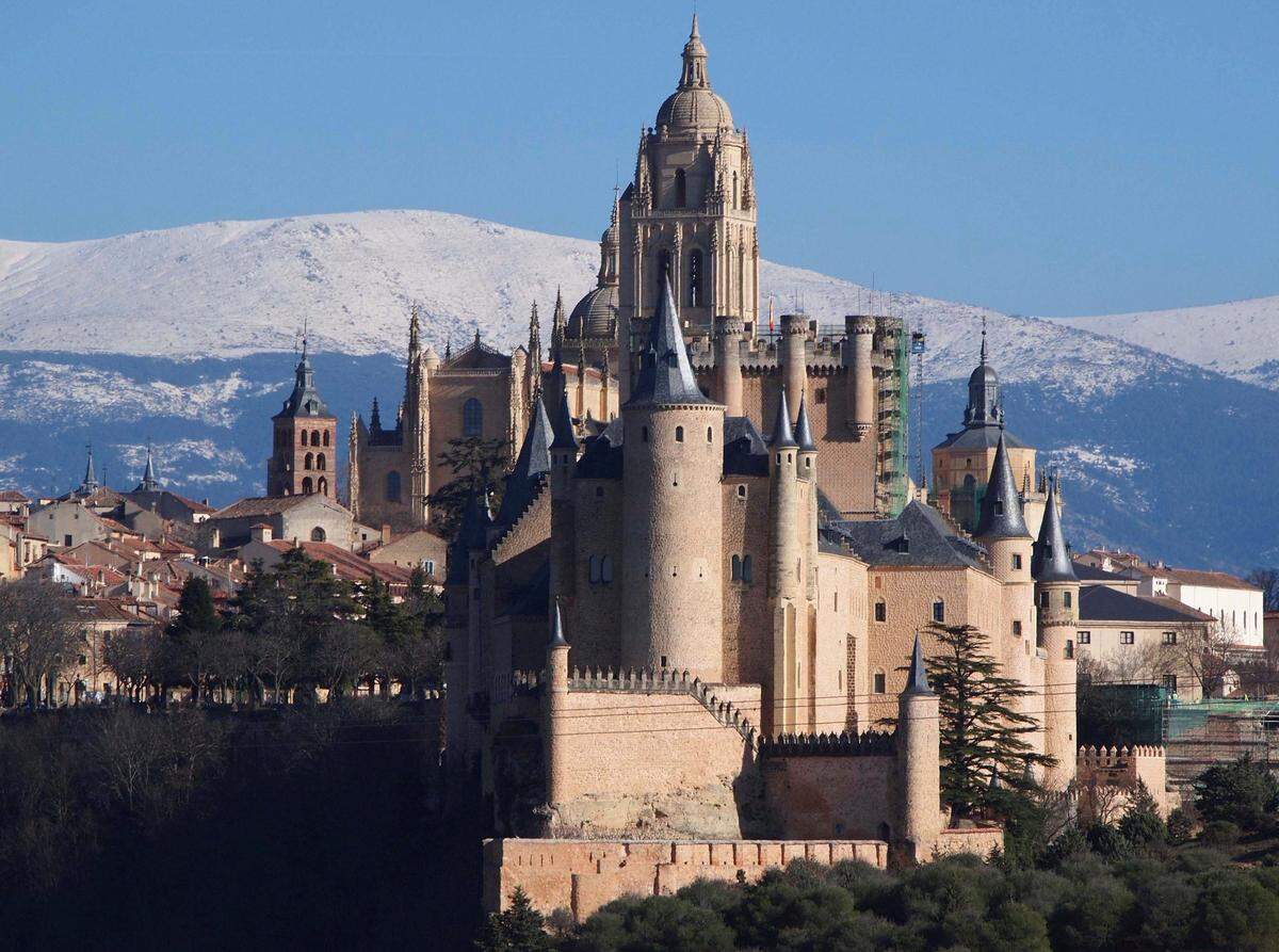 Vista del alcázar de Segovia.