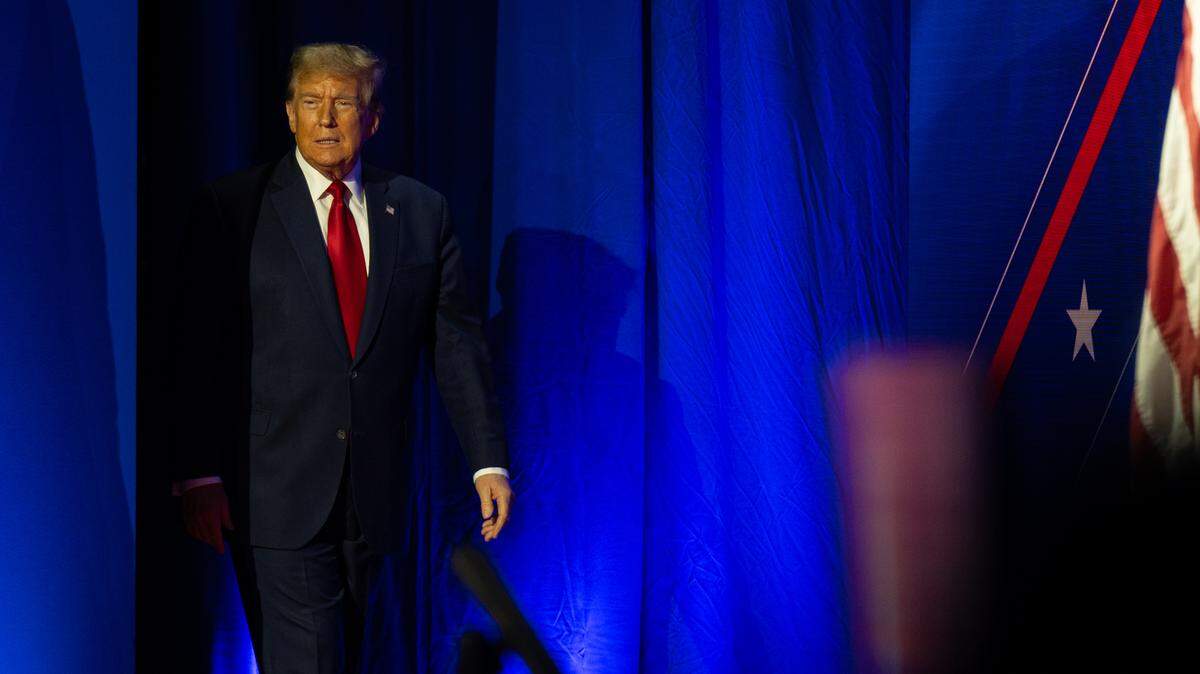 El expresidente Donald J Trump participa en la convención conservadora CPAC, el 24 de febrero de 2024, en National Harbor, Maryland.